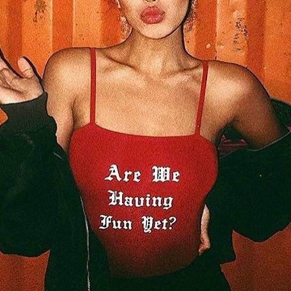 "Are we having Fun yet?" Crop Top